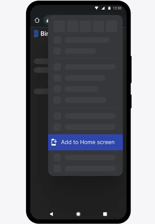 install the app for android